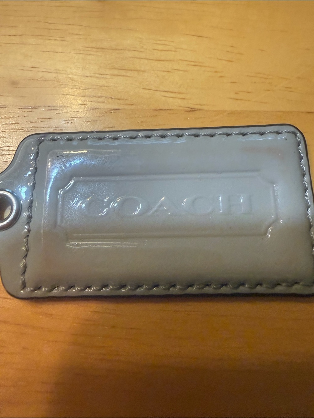 Coach Gray Tag/Fob Handbag Charm for Women Solid Logo Accent 1 Piece